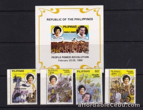 1st picture of Philippines 1986 Pres. CORY Aquino, People Power Revolution 4v + S/S Mint NH For Sale in Cebu, Philippines