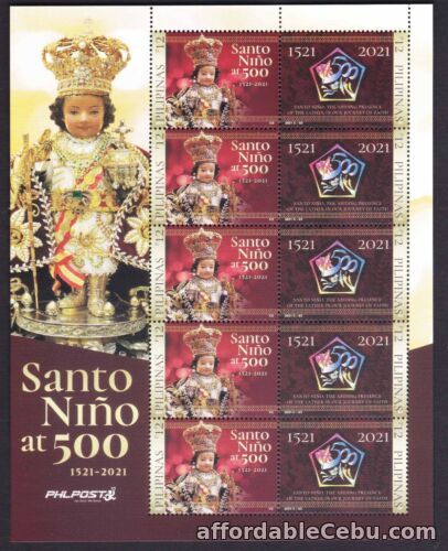 1st picture of Philippines SANTO NINO 1521 - 2021 Large sheetlet of 10 Values mint NH For Sale in Cebu, Philippines