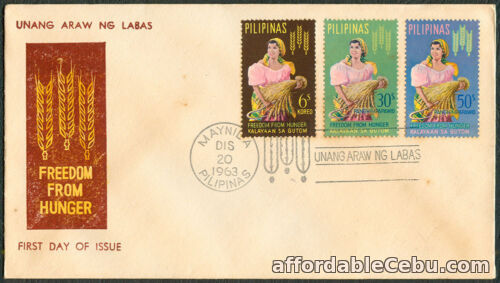 1st picture of 1963 Philippines FREEDOM FROM HUNGER First Day Cover - A For Sale in Cebu, Philippines