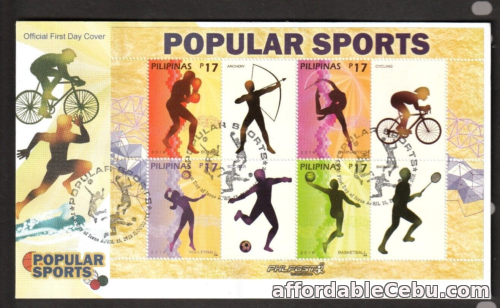 1st picture of Philippines 2018 Popular Sports Cycling Basketball Football sheetlet/8 FDC For Sale in Cebu, Philippines
