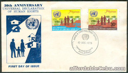 1st picture of 1978 Philippines 30th ANNIVERSARY UNIVERSAL DECLARATION OF HUMAN RIGHTS FDC For Sale in Cebu, Philippines