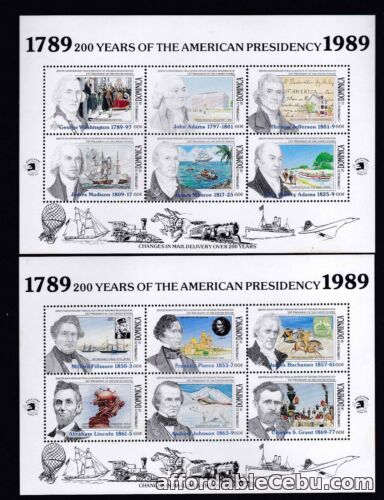 1st picture of Dominica 200 years of AMERICAN Presidency 2 souvenir sheet mint NH series 1 For Sale in Cebu, Philippines