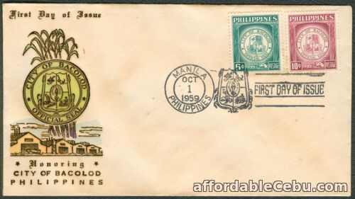 1st picture of 1959 Philippines HONORING CITY OF BACOLOD First Day Cover – D For Sale in Cebu, Philippines