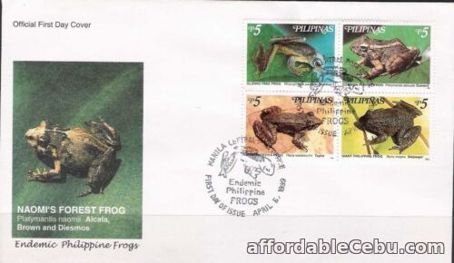 1st picture of PHILIPPINES 1999 Endemic Philippine FROG block/4 on  FDC For Sale in Cebu, Philippines