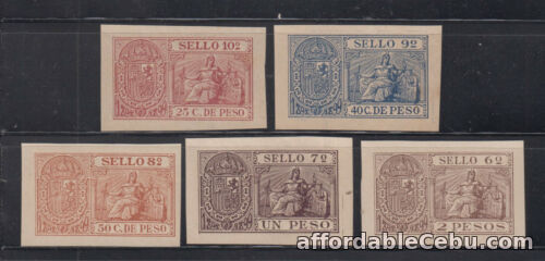 1st picture of Philippine Stamps (Spanish Occupation) 1898-1899 Timbres Moviles, 5 different, M For Sale in Cebu, Philippines