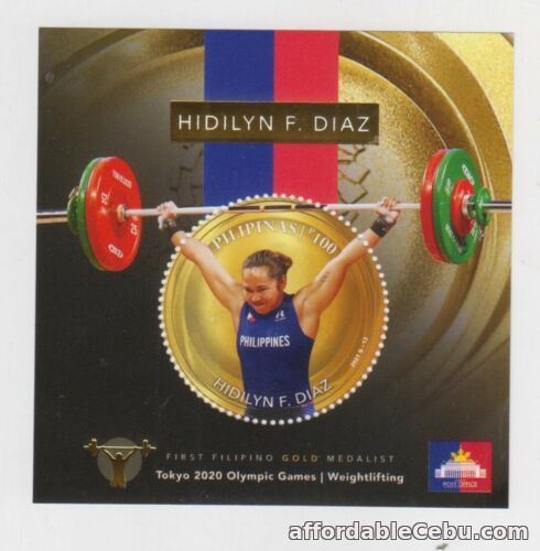 1st picture of Philippine Stamps 2021 Hidilyn Diaz, First Filipino Olympic Gold Medalist, Souve For Sale in Cebu, Philippines