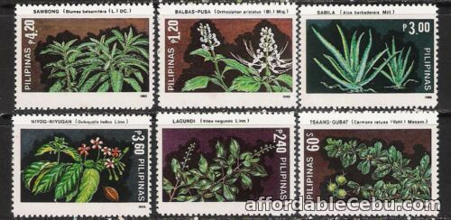 1st picture of Philippines 1985 Medicinal Plants 6 values complete set mint NH For Sale in Cebu, Philippines