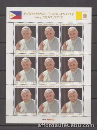 1st picture of Philippine Stamps 2014 Pope Francis (Phil-Vatican Diplomatic Relations) sheet of For Sale in Cebu, Philippines