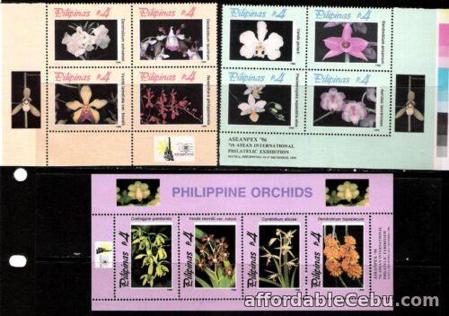 1st picture of Philippines 1996 flowers ASEANPEX' 96  8 values + S/S complete set mint NH For Sale in Cebu, Philippines