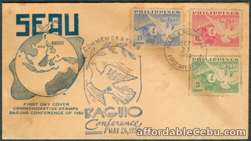 1st picture of Philippines Commemorative Stamps BAGUIO CONFERENCE OF 1950 First Day Cover For Sale in Cebu, Philippines