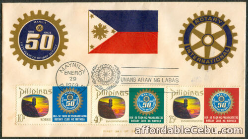 1st picture of 1969 Philippines 50 Years Of ROTARY INTERNATIONAL First Day Cover For Sale in Cebu, Philippines
