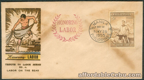 1st picture of 1955 Philippines HONORING LABOR First Day Cover - D For Sale in Cebu, Philippines