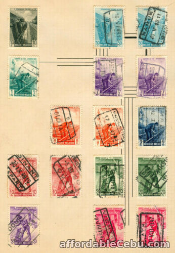1st picture of 1945-1946 BELGIUM BELGIE BELGIQUE Chemins De Fer Spoorwegen Postage Stamps For Sale in Cebu, Philippines