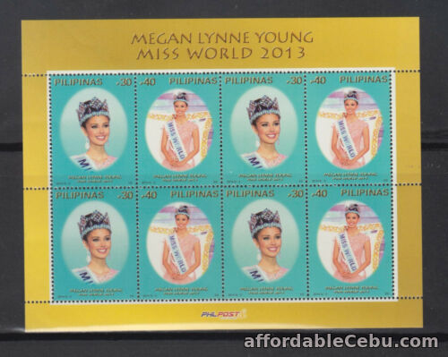 1st picture of Philippine Stamps 2014 Miss World Megan Young sheetlet MNH For Sale in Cebu, Philippines