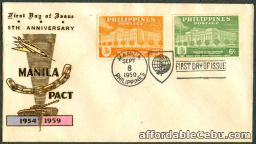 1st picture of 1959 Philippines 5TH ANNIVERSARY MANILA PACT 1954-1959 First Day Cover For Sale in Cebu, Philippines