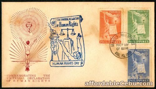 1st picture of Philippine 1951 Universal Declaration of Human Rights FDC – G For Sale in Cebu, Philippines