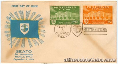 1st picture of Philippine 1959 SEATO 5th Anniversary Manila Pact FIRST DAY COVER For Sale in Cebu, Philippines