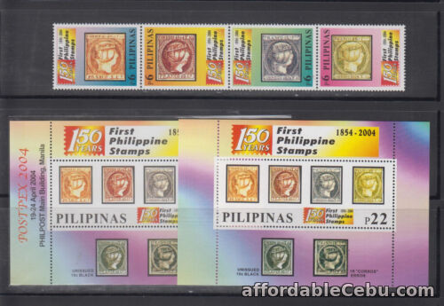 1st picture of Philippine Stamps 2004 First Philippine Stamps 150th Ann. set & 2 souvenir sheet For Sale in Cebu, Philippines