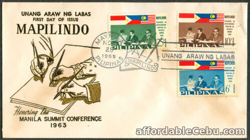1st picture of 1963 Philippines HONORING MANILA SUMMIT CONFERENCE First Day Cover For Sale in Cebu, Philippines