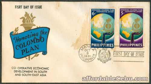 1st picture of 1961 Philippines HONORING COLOMBO PLAN First Day Cover For Sale in Cebu, Philippines