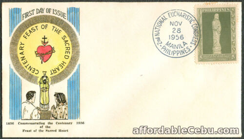 1st picture of 1956 Phil Commemorating The Centenary FEAST OF THE SACRED HEART FDC - C For Sale in Cebu, Philippines