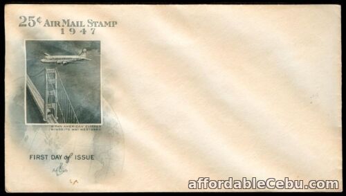 1st picture of 1947 25¢ Air Mail Stamps FIRST DAY COVER For Sale in Cebu, Philippines