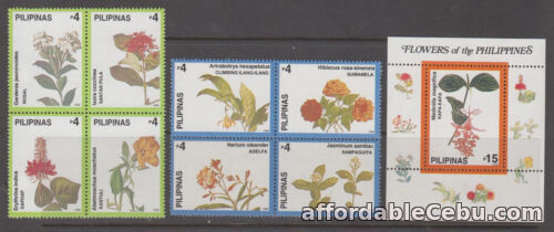 1st picture of Philippine Stamps 1998 Flowers of the Philippines 8v set & souvenir sheet  MNH For Sale in Cebu, Philippines
