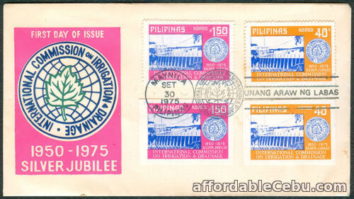 1st picture of 1975 Phil INTERNATIONAL COMMISSION ON IRRIGATION & DRAINAGE Silver Jubilee FDC For Sale in Cebu, Philippines