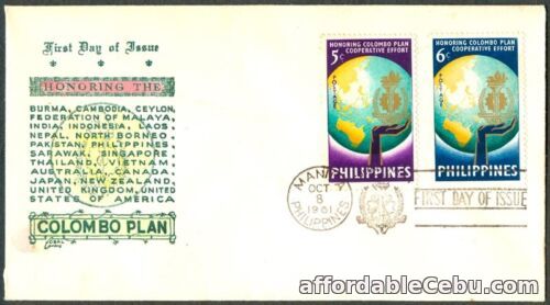 1st picture of Philippine 1961 Honoring the COLOMBO PLAN FDC For Sale in Cebu, Philippines