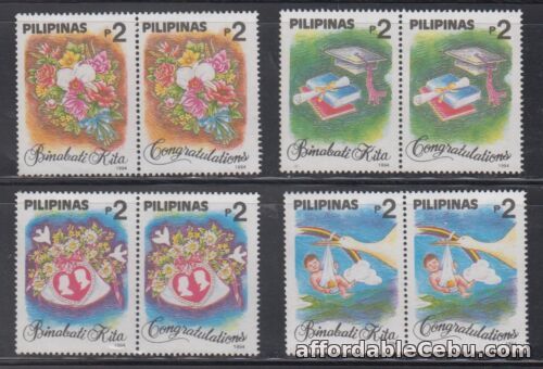1st picture of Philippine  Stamps 1994 Greetings (Congratulations) Complete set MNH For Sale in Cebu, Philippines