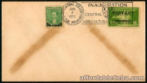 1st picture of Philippine 1952 INAUGURATION Central Luzon Agricultural College FDC For Sale in Cebu, Philippines