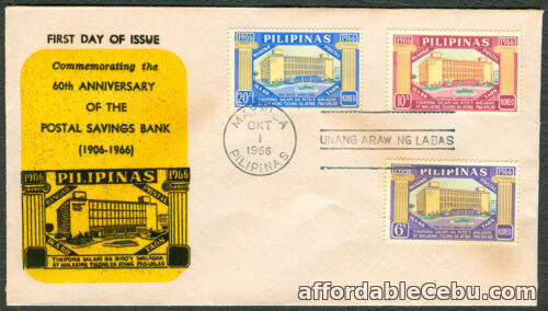 1st picture of 1966 Phil Commemorating The 60th Anniversary Of The Postal Savings Bank FDC - A For Sale in Cebu, Philippines