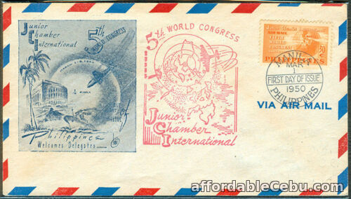 1st picture of 1950 Philippines 5TH WORLD CONGRESS JUNIOR CHAMBER INTERNATIONAL First Day Cover For Sale in Cebu, Philippines