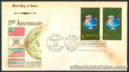 1st picture of Philippine 1963 ASIAN-OCEANIC POSTAL UNION 1st Anniversary FDC For Sale in Cebu, Philippines