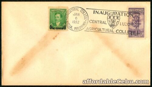 1st picture of Philippine 1952 Inauguration Central Luzon Agricultural College FDC For Sale in Cebu, Philippines