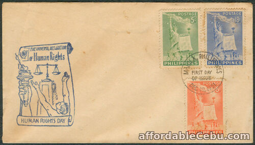 1st picture of 1951 Philippines THE UNIVERSAL DECLARATION OF HUMAN RIGHTS First Day Cover For Sale in Cebu, Philippines