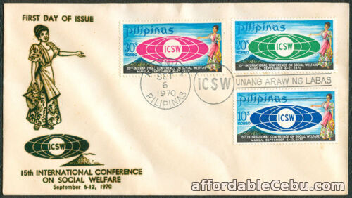 1st picture of 1970 Philippines 15th INTERNATIONAL CONFERENCE ON SOCIAL WELFARE First Day Cover For Sale in Cebu, Philippines