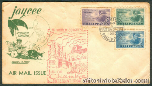 1st picture of 1950 Philippines 5th WORLD CONGRESS JUNIOR CHAMBER INTERNATIONAL First Day Cover For Sale in Cebu, Philippines