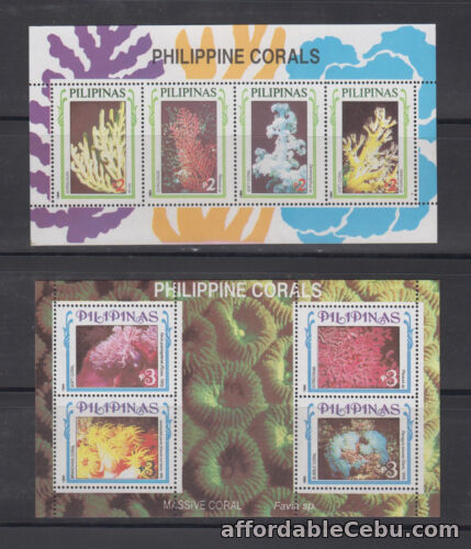 1st picture of Philippine Stamps 1994 Philippine Corals 2 Souvenir Sheets MNH For Sale in Cebu, Philippines