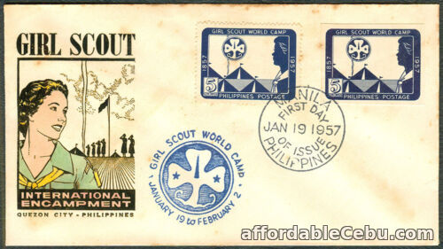 1st picture of 1957 Philippines GIRL SCOUT INTERNATIONAL ENCAMPMENT First Day Cover For Sale in Cebu, Philippines