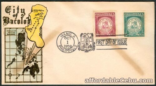 1st picture of Philippine 1959 City Of BACOLOD FDC For Sale in Cebu, Philippines