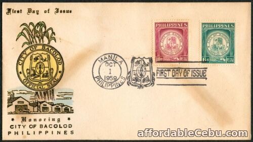 1st picture of Philippine 1959 Honoring The City Of BACOLOD FDC For Sale in Cebu, Philippines