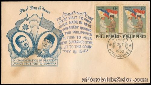 1st picture of Philippine 1953 State Visit in Indonesia FDC For Sale in Cebu, Philippines