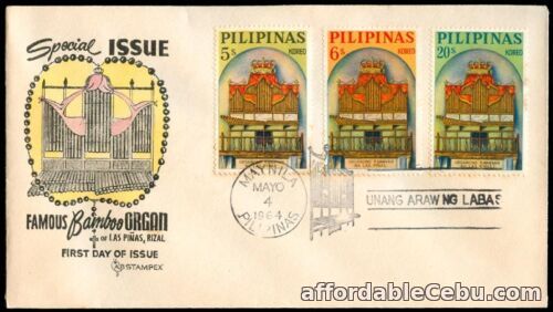 1st picture of Philippine 1964 Famous Bamboo Organ of LAS PIÑAS RIZAL Special Issue FDC – A For Sale in Cebu, Philippines