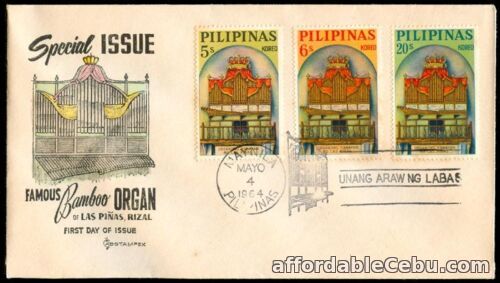 1st picture of Philippine 1964 Famous Bamboo Organ of LAS PIÑAS RIZAL Special Issue FDC – B For Sale in Cebu, Philippines