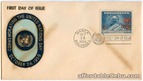 1st picture of Philippine 1959 Commemorating the United Nation Day FDC - A For Sale in Cebu, Philippines