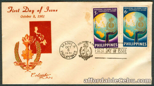 1st picture of 1961 Philippines PLANNING, PROSPERITY FOR COLOMBO PLAN First Day Cover - B For Sale in Cebu, Philippines