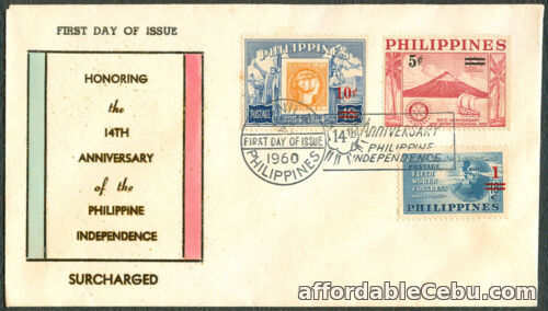 1st picture of 1960 Honoring The 14th Anniversary of the Philippine Independence FDC - B For Sale in Cebu, Philippines