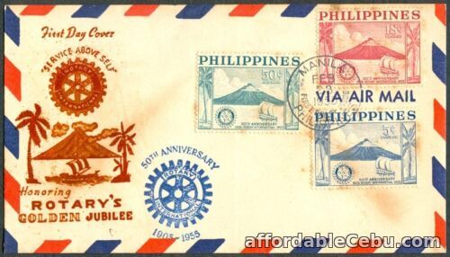 1st picture of Philippine 1955 Honoring ROTARY'S Golden Jubilee FDC - A For Sale in Cebu, Philippines