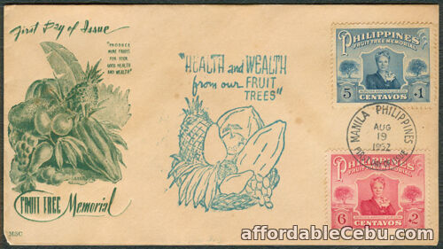 1st picture of 1952 Philippines FRUIT TREE MEMORIAL First Day Cover For Sale in Cebu, Philippines